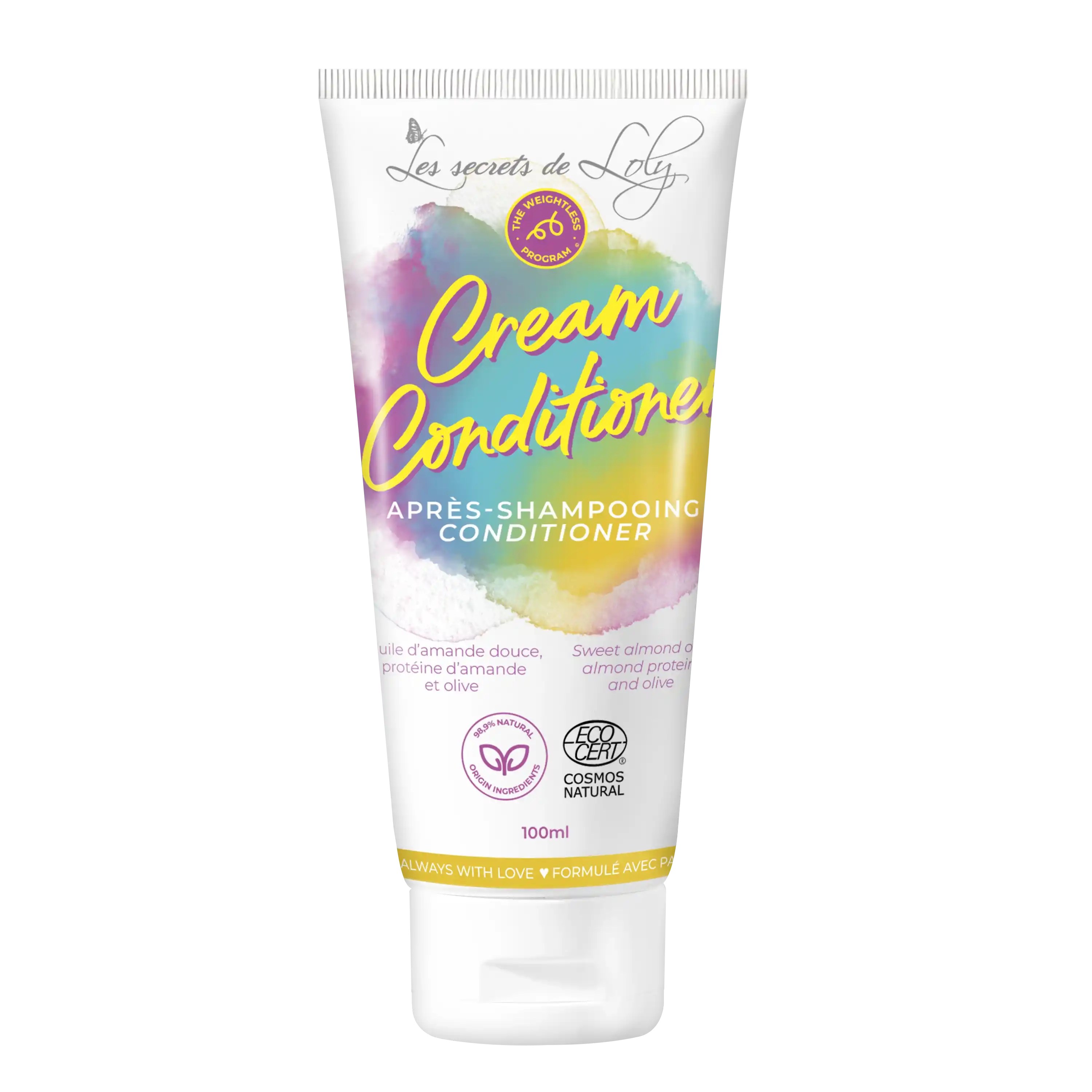 Cream Conditioner 100ml - Après-shampooing démêlant pour cheveux ondulés, bouclés ou frisés